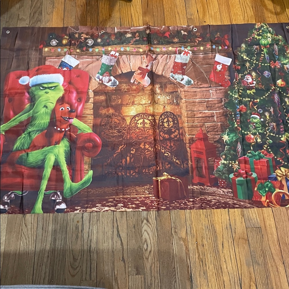 How the Grinch stole Christmas Backdrop prop cartoon theme birthday banner prop